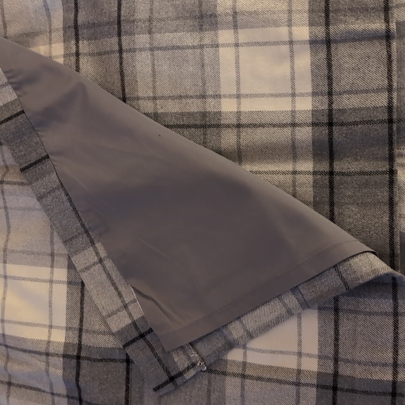 Cotton plaid flannel faux wrap 21" skirt - Picture 3 of 3